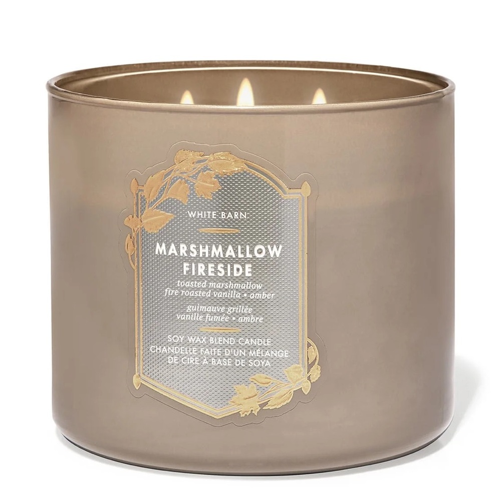 New Bath & Body Works 3-Wick Candle in Marshmallow Fireside